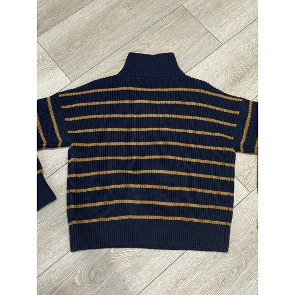Faherty Women’s Sweater Size Small Mariner Sweater Navy Blazer Stripe Pullover - Picture 3 of 10